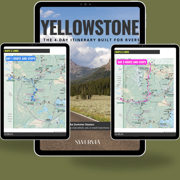 yellowstone itinerary map cluster green 1